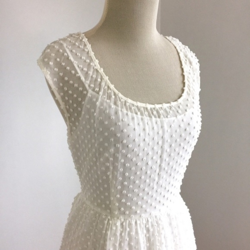 J Crew swiss dot Catie dress (ivory size 00)